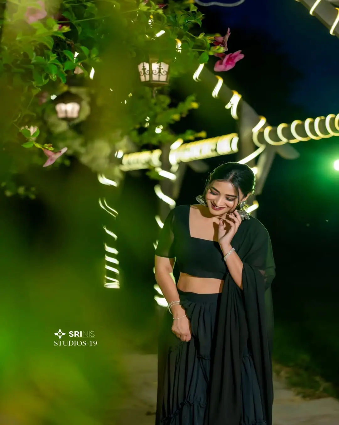 ETV Actress Bhanu Sri in Beautiful Black Lehenga Choli